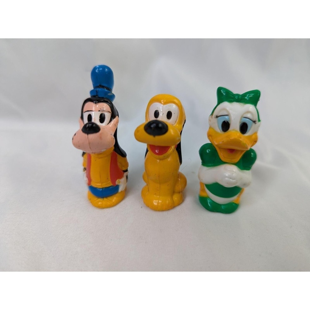 Disney Mickey Mouse Figures‎ 2 Inch Pluto Goofy Daisy Duck Vintage